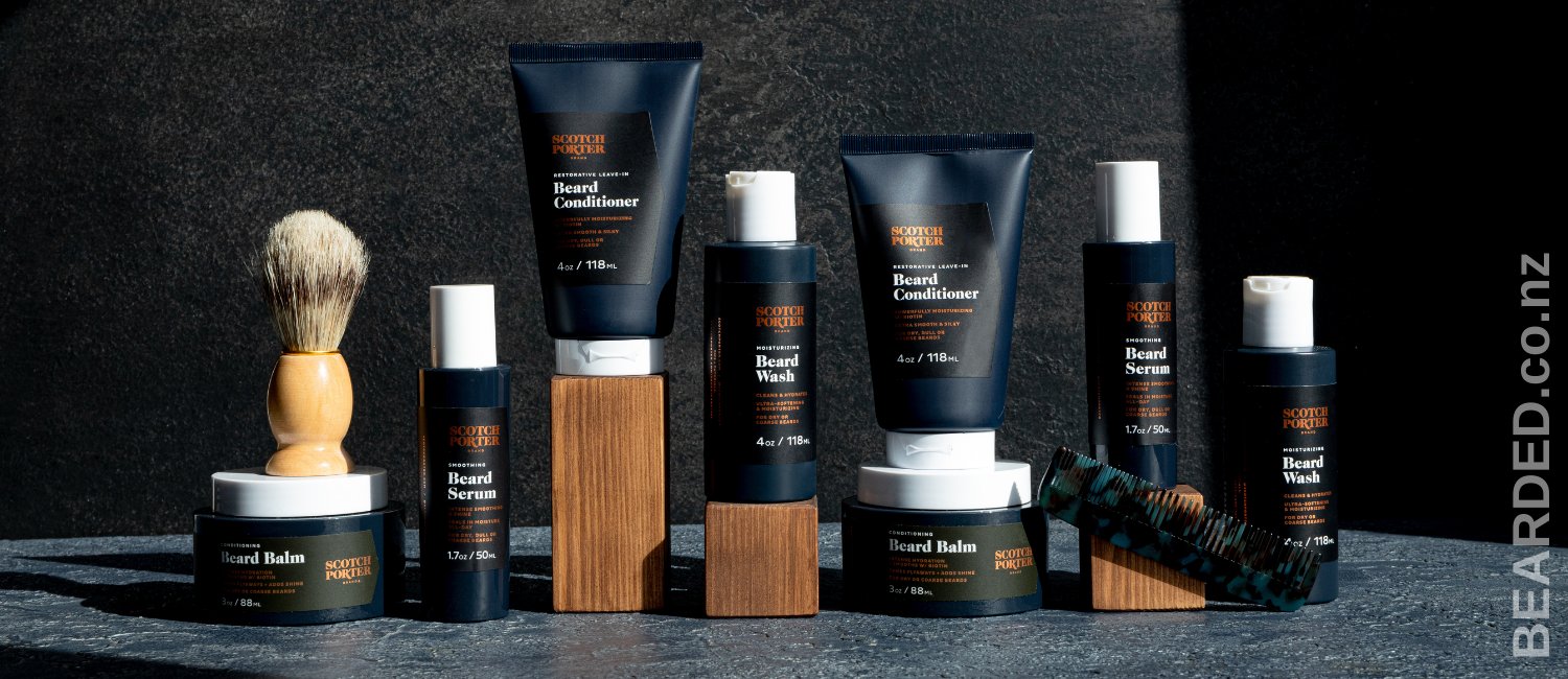 Scotch Porter Beard Kit โ Wash ยท Conditioner ยท Balm ยท Oil + Comb